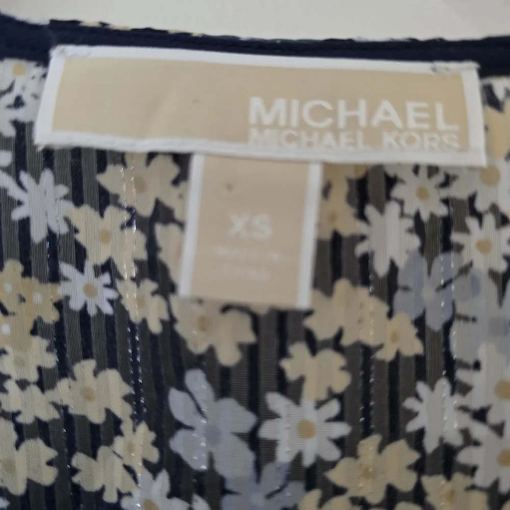 Michael Kors Floral Sleeveless Top Size XS